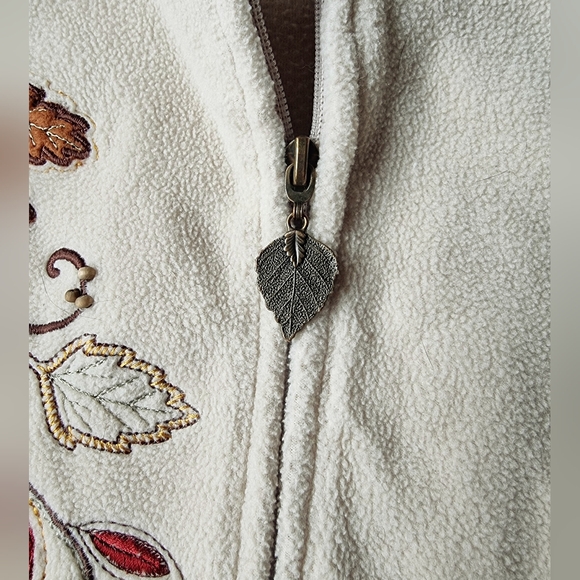 Tradition Country Collection Vintage Fall Beaded Fleece Sweater - Picture 3 of 10